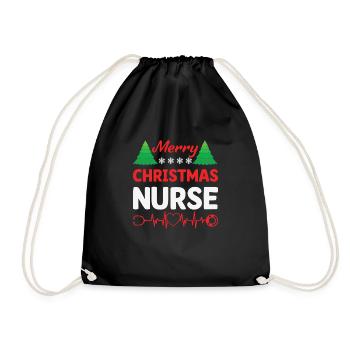Infirmière de Noël - Sac de sport léger - noir - Devant