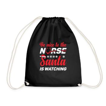 Infirmière de Noël - Sac de sport léger - noir - Devant