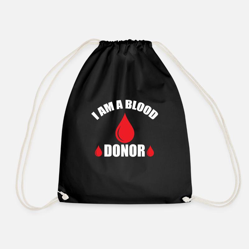 Blutspende Blutspenden Blutspender - Turnbeutel - Schwarz