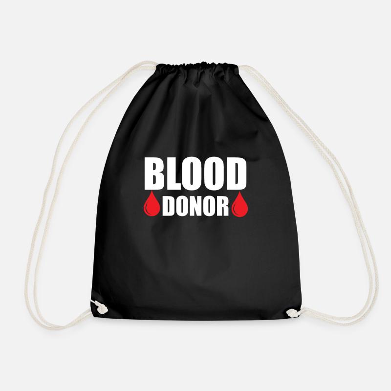 Blutspende Blutspenden Blutspender - Turnbeutel - Schwarz
