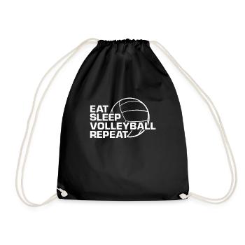 Volleyball Volley Aufschlag Volleyballspieler - Turnbeutel - Schwarz - Vorne