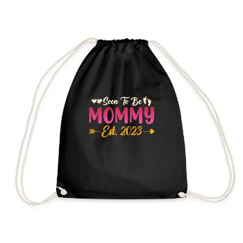 Maman 23 Annonce Mère Bébé Futur maman 2023 - Sac de sport léger - noir - Devant