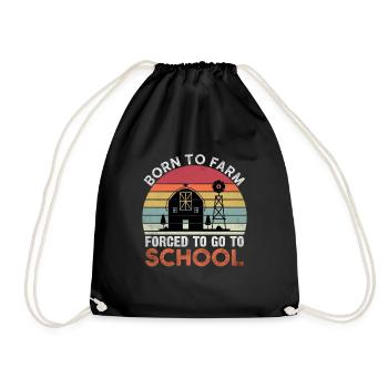 Farmer Tractor Agriculture Farmer Tractor Farm - Drawstring Bag - black - Front