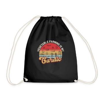 Farmer Gardener Vegetable grower Horticulture Vegetables - Drawstring Bag - black - Front