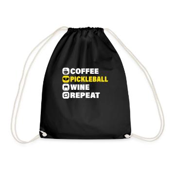 Pickleball Paddle Player Café Raquette Vin - Sac de sport léger - noir - Devant