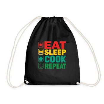Chef Profession Gastronomy Cooking Chef's hat - Drawstring Bag - black - Front