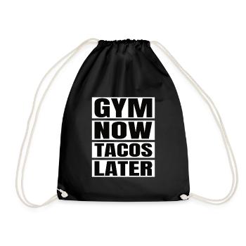 Taco Fitness Gym Mexico Mexican Tacos Gift - Drawstring Bag - black - Front