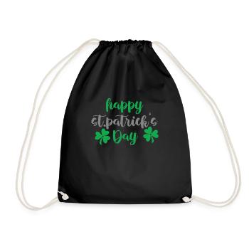 St. Patrick's Day - Drawstring Bag - black - Front
