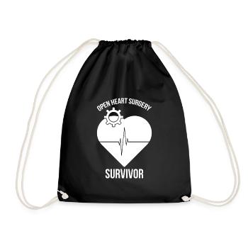Crise cardiaque chirurgie cardiaque pontage de maladie cardiaque - Sac de sport léger - noir - Devant