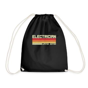 Electrician Electrical Engineering Insulating Pliers Electronics - Drawstring Bag - black - Front