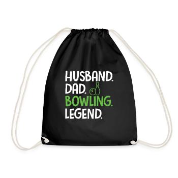 Bowling Vater Papa Cooler - Turnbeutel - Schwarz - Vorne