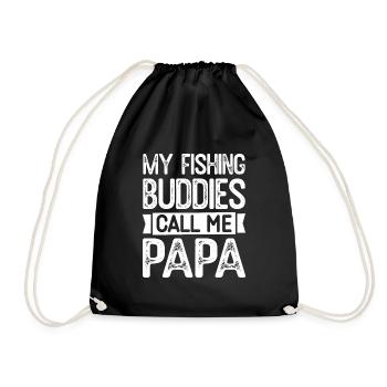 Père Pêche Fête des pères Pêcheur Pêche Papa Poisson - Sac de sport léger - noir - Devant