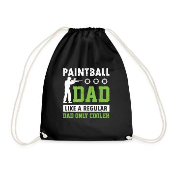 Paintball Vater Schießsport Geschenk - Turnbeutel - Schwarz - Vorne