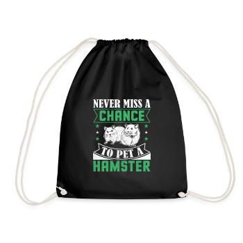 Hamster Lover Hamster Gift - Drawstring Bag - black - Front