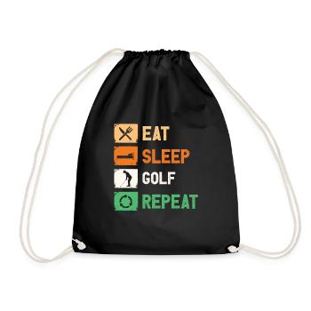 Golf Golfer Gift Hobby Club Quote - Drawstring Bag - black - Front