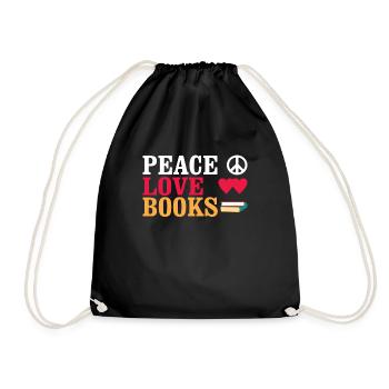 Livres de lecture Rat de bibliothèque Littérature Lecteur fréquent Livre - Sac de sport léger - noir - Devant