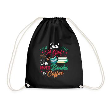 Boire du café Lire des livres être heureux - Sac de sport léger - noir - Devant