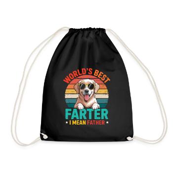 World's Best Farter, I Mean Father Funny Dad Gift - Turnbeutel - Schwarz - Vorne