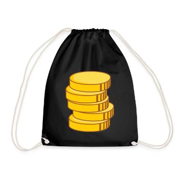 Geld - Turnbeutel - Schwarz - Vorne