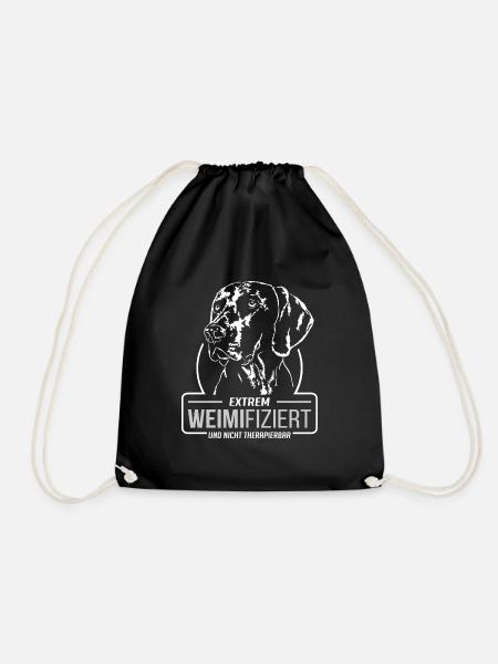 WEIMIFIZIERT Weimaraner Hunde Spruch Wilsigns - Turnbeutel - Schwarz
