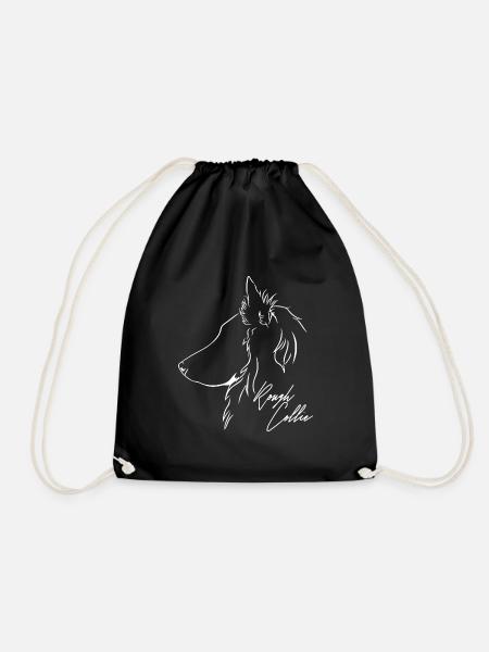 Rough Collie Profil Hunde Hund Wilsigns - Turnbeutel - Schwarz