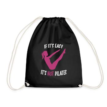 Pilates Sport Workout Funny - Turnbeutel - Schwarz - Vorne