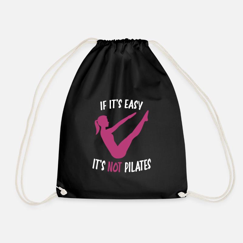 Pilates Sport Workout Funny - Turnbeutel - Schwarz
