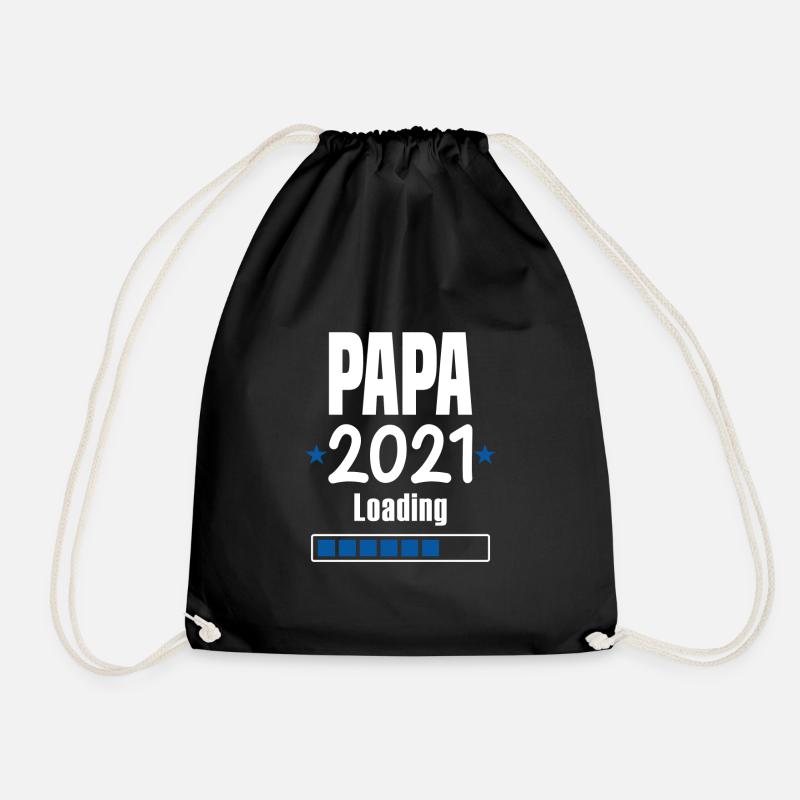 Papa 2021 Werdender Papa - Turnbeutel - Schwarz