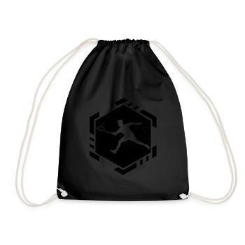 Women's Pickleball Games Pickleball Racquetball - Drawstring Bag - black - Front