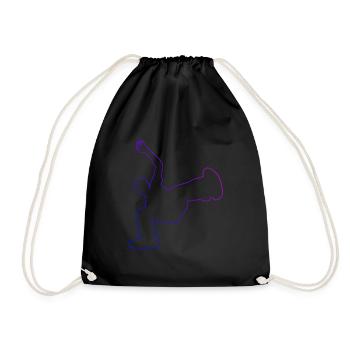 Hip Hop Bgirl Femmes Breakdance Bboy Hommes - Sac de sport léger - noir - Devant