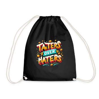 taters over haters 12 - Turnbeutel - Schwarz - Vorne