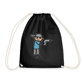 Artisan Artisanal Bricolage Artisan Perçage - Sac de sport léger - noir - Devant