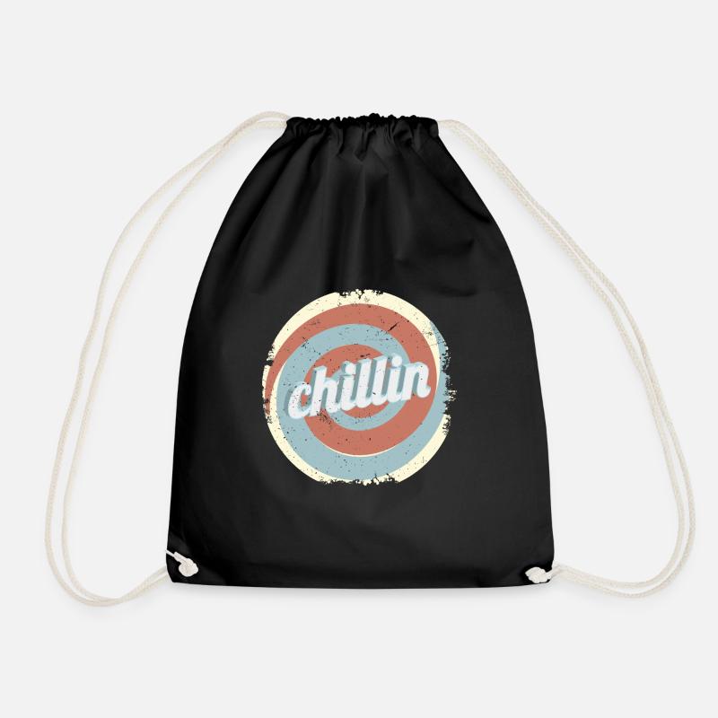 Lässiges Chillin T-Shirt - Turnbeutel - Schwarz