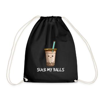 Suck my balls - Drawstring Bag - black - Front