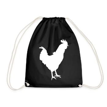 The Rooster - Drawstring Bag - black - Front