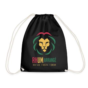 Happy Rhum Arrangé des îles 1 soleil 1 coeur - Sac de sport léger - noir - Devant