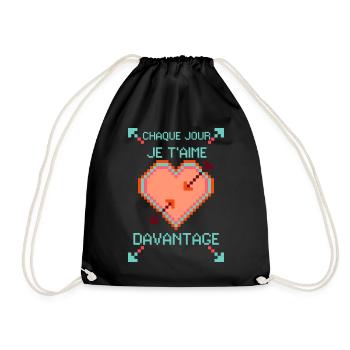 CHAQUE JOUR JE T'AIME DAVANTAGE... - Sac de sport léger - noir - Devant