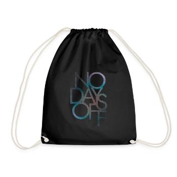 No Days Off Sport Shirt - Drawstring Bag - black - Front