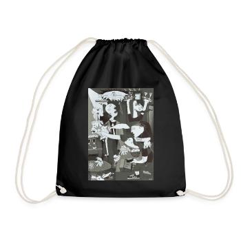 Art Café - Guernica - Drawstring Bag - black - Front