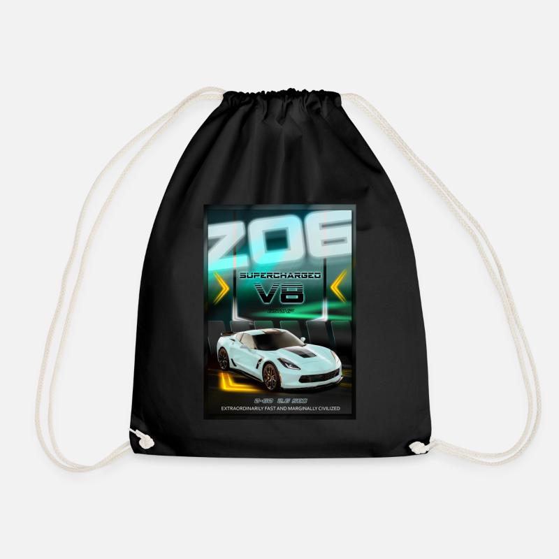 Z06 Sportwagen - Turnbeutel - Schwarz