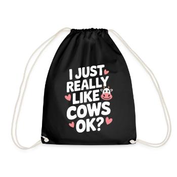 Éleveur de vaches Ferme Éleveur de vaches - Sac de sport léger - noir - Devant
