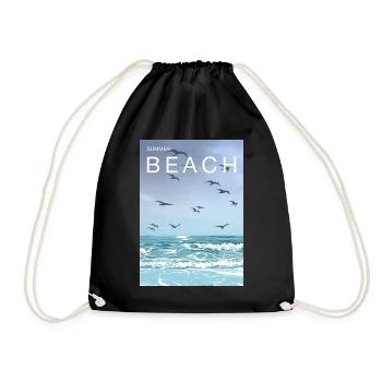 Beach - Turnbeutel - Schwarz - Vorne