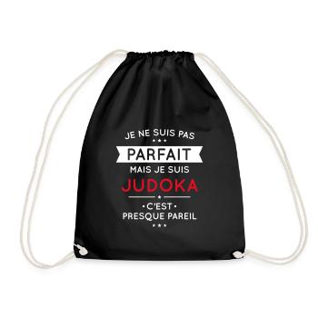Je ne suis pas parfait mais je suis judoka - Sac de sport léger - noir - Devant
