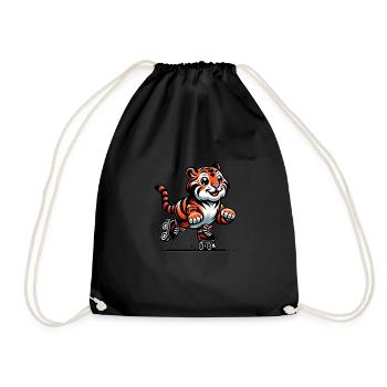 Mignon patineur en ligne Tiger - Sac de sport léger - noir - Devant