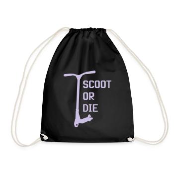 SCOOT OR THE STUNTSCOOTER SKATE KICKSCOOTER STUNT - Drawstring Bag - black - Front