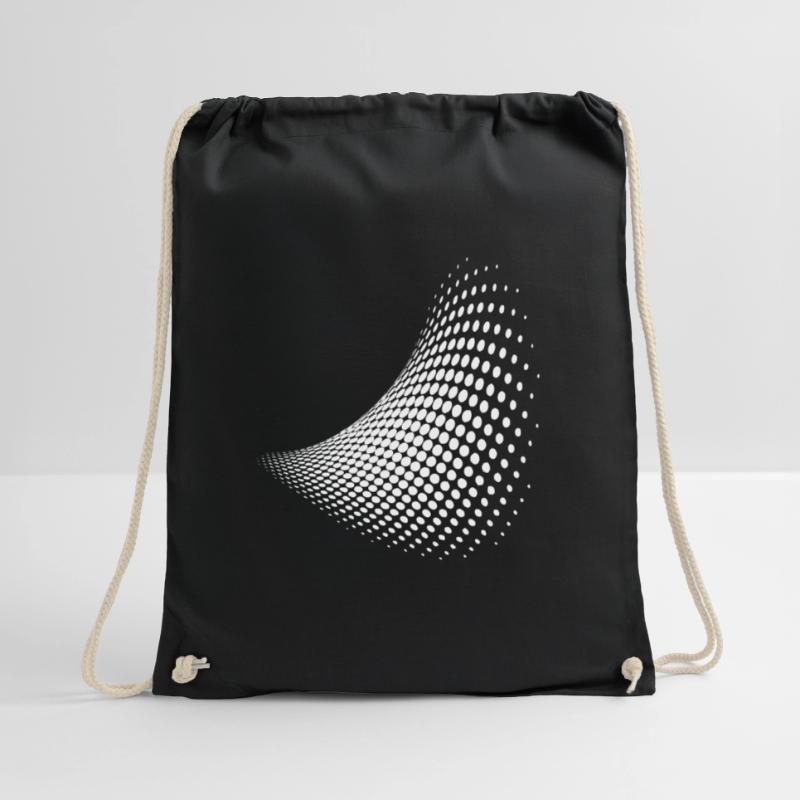 Optical illusion pattern shapes geometry gift Drawstring Bag