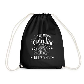 Giant Schnauzer Valentine's Day Dogs Dog Wilsigns - Drawstring Bag - black - Front