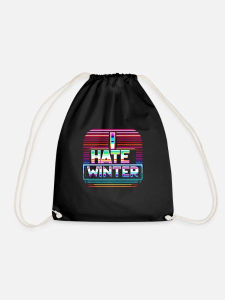 I Hate Winter 9 - Turnbeutel - Schwarz