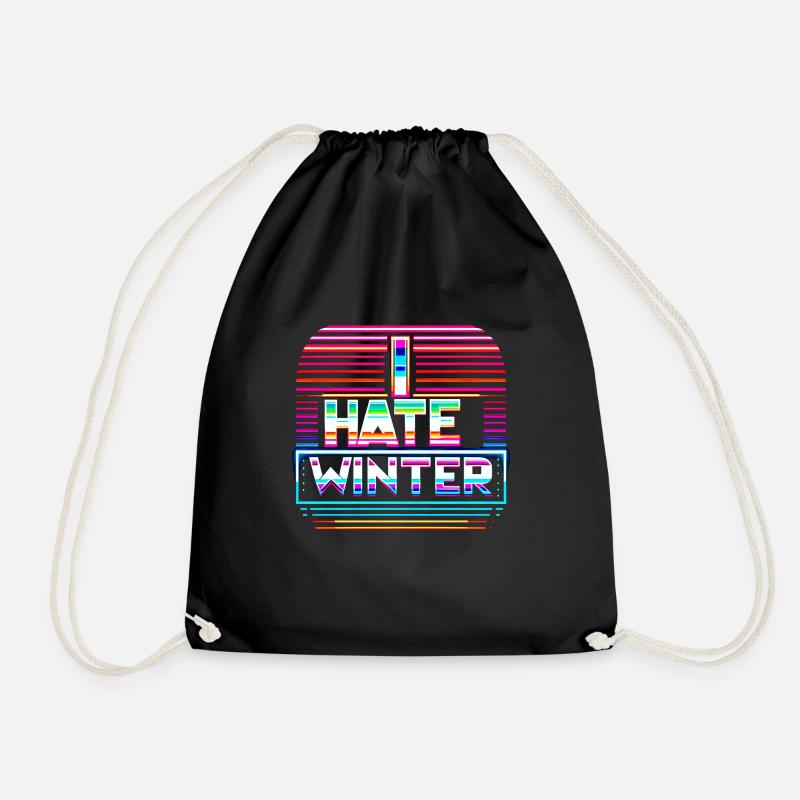 I Hate Winter 9 - Turnbeutel - Schwarz