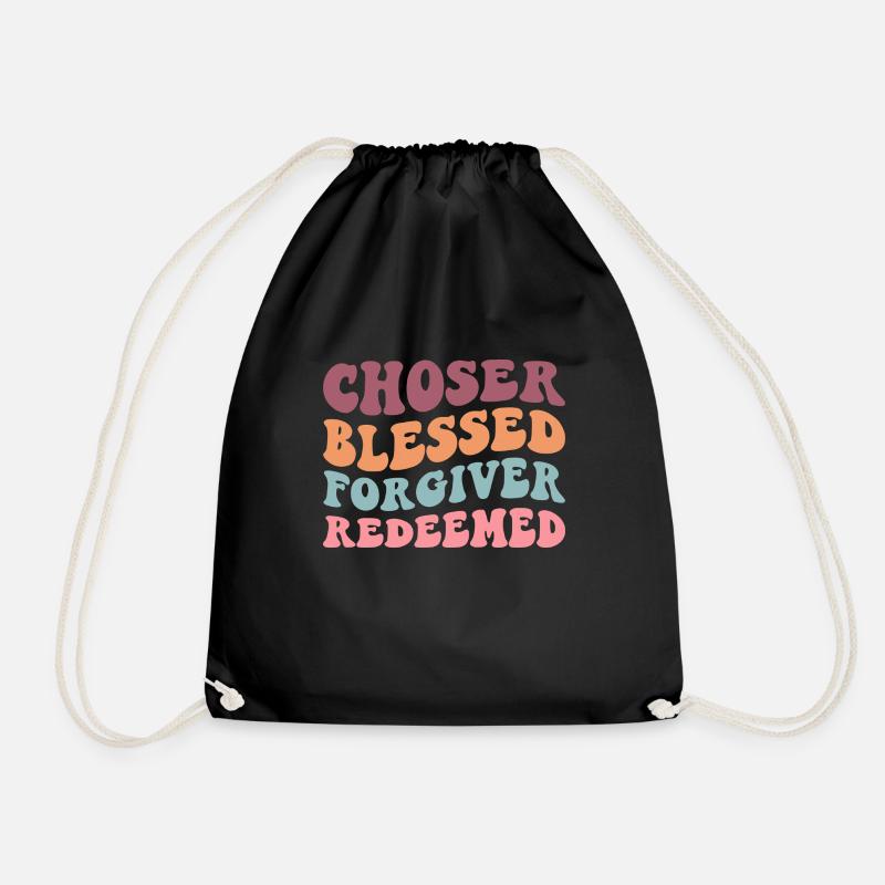 Chosen Forgiven Redeemed - Turnbeutel - Schwarz